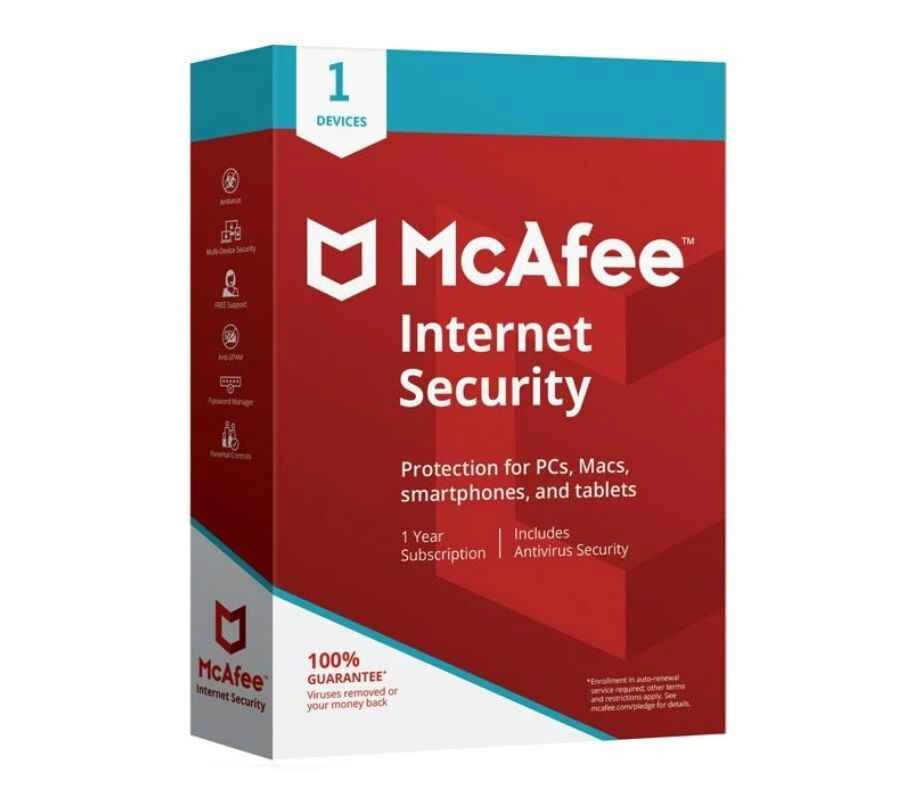 McAfee Internet Security — 1 Device 1 Year — Product pack