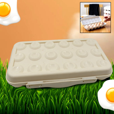 PremiumAV 18 Grid Egg Holder Storage, Shock-Proof Egg Container with Buckle, Egg Carrier, Egg Tray, Egg Shelter, Effective Full Seal, Egg House use fo