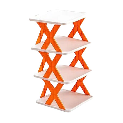 PremiumAV 4 LAYER SHOES STAND, SHOE TOWER RACK SUIT FOR SMALL SPACES, CLOSET, SMALL ENTRYWAY, EASY ASSEMBLY AND STABLE IN STRUCTURE, CORNER STORAGE CA
