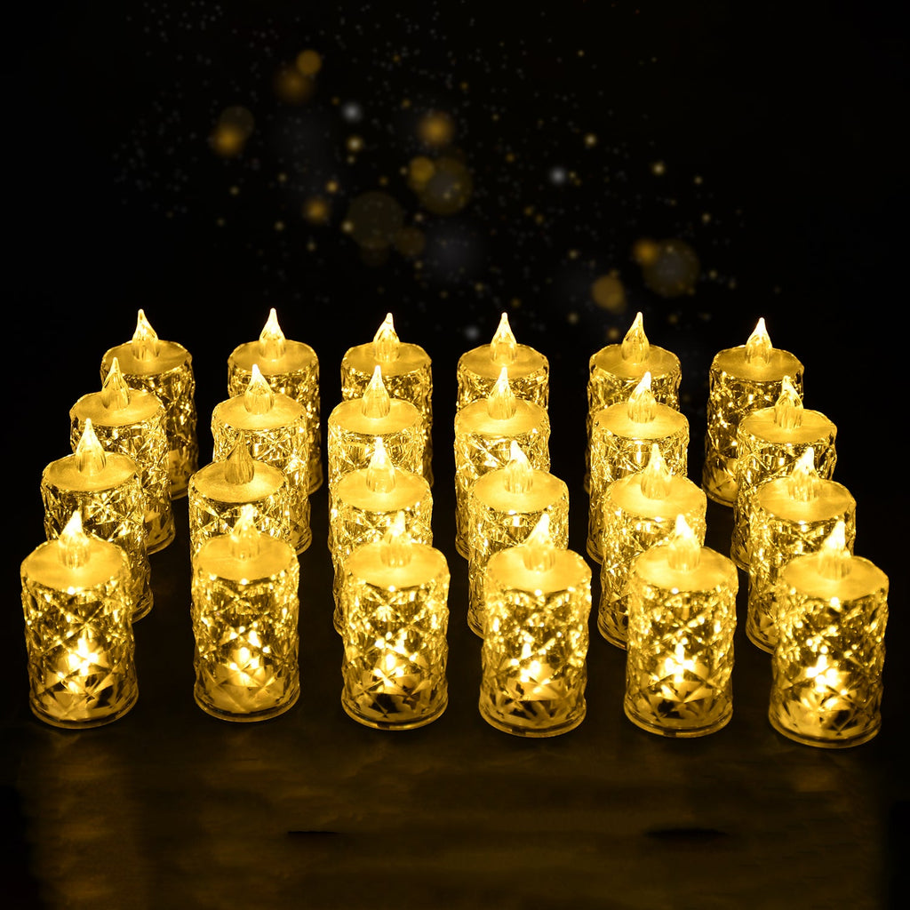 PremiumAV PremiumAV Flameless and Smokeless Decorative Candles LED Tea Light (24 Pcs Set) –  