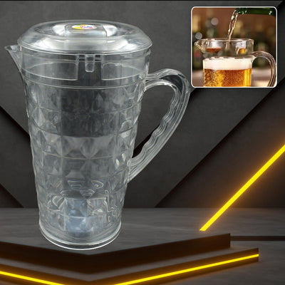 PremiumAV Mocktail Pet Jug  Plastic Jug With lid, Drinking Beverage Jag, Transparent Tableware  Reusable BPA Free, Plastic Water jug for Home use, Per