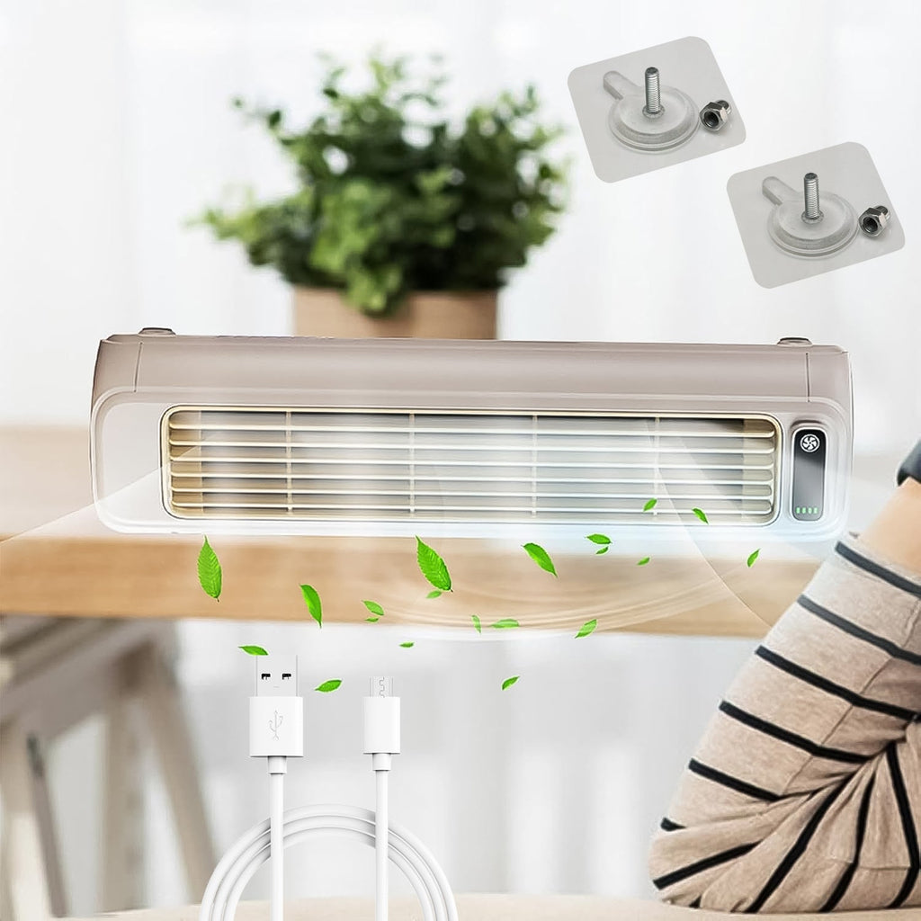 PremiumAV PremiumAV Portable Air Conditioning Cooling Fan (1 Pc / With 2 Pc Adhesive Hook) –  