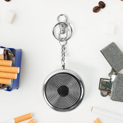 Mini Pocket SS Ashtray with keyring (1pc)