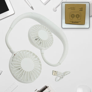 PremiumAV USB Rechargeable Wearable Neckband Fan - PremiumAV