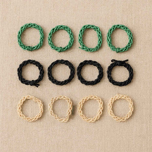 Braided Elastic Hair Bands Set (12 Pc)