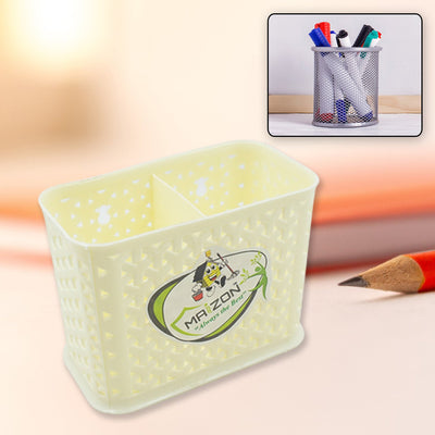 PremiumAV multipurpose Holder for Desk, Plastic Pen Pots Desk Organizers Pots Holder Stationary Supplies for Office, Home, School Non-slip Silicone Bo