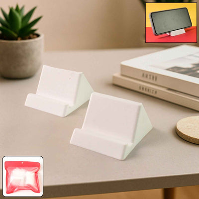 Compact Plastic Mobile Phone Holder Stand (2 Pc & Mix Color)