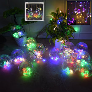 PremiumAV PremiumAV 12  Wish Balls Window Curtain String Lights with 8 Flashing Modes Decoration for Home Decoration, Diwali & Wedding LED Christmas Light Indoo 