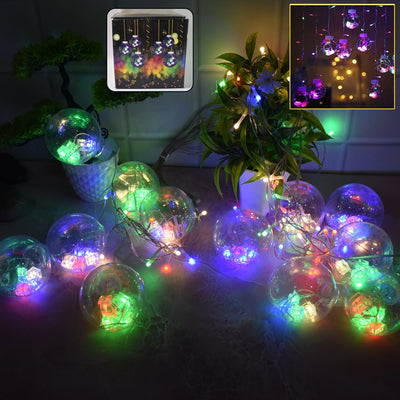 PremiumAV 12  Wish Balls Window Curtain String Lights with 8 Flashing Modes Decoration for Home Decoration, Diwali & Wedding LED Christmas Light Indoo