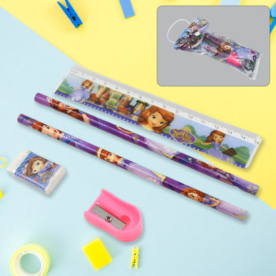 PremiumAV 5 in 1 Mix Stationery Gift Set for Kids, Stationary Set Including 2 Pencil, Ruler, Rubber, Pencil Sharpener, School, Office Product Gift (5