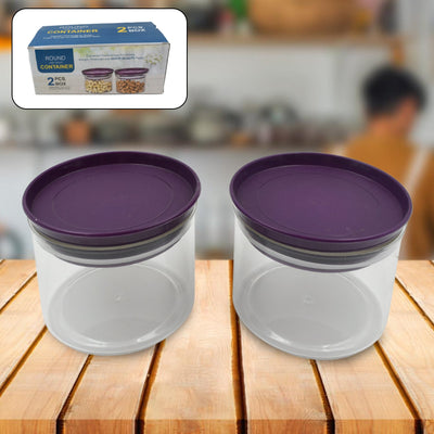 PremiumAV Air Tight & Unbreakable Kitchen Jar Set Food Storage Containers for Dry Fruits, Spices, Snacks, Pulses (2 Pcs Set)