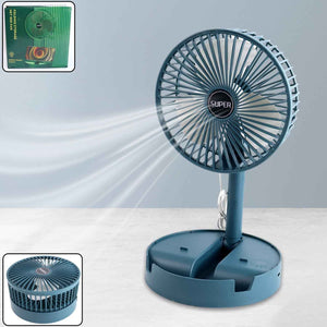 Adjustable Portable Desktop Fan - Telescopic Silent Personal Cooling for Office & Travel (Battery Not Include)