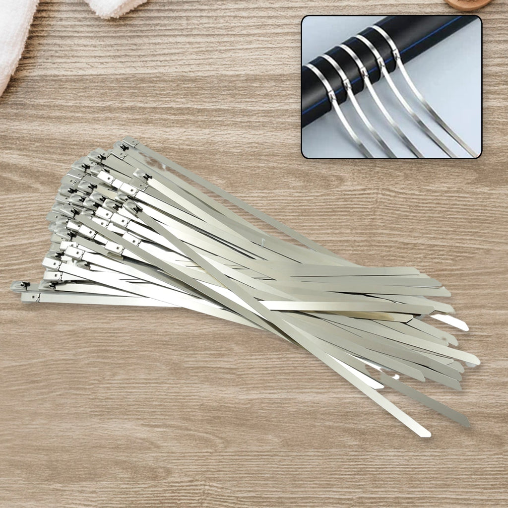 PremiumAV PremiumAV Stainless Steel Cable Ties for Solar & Home Use (100 Pc, 4.6x100mm) –  