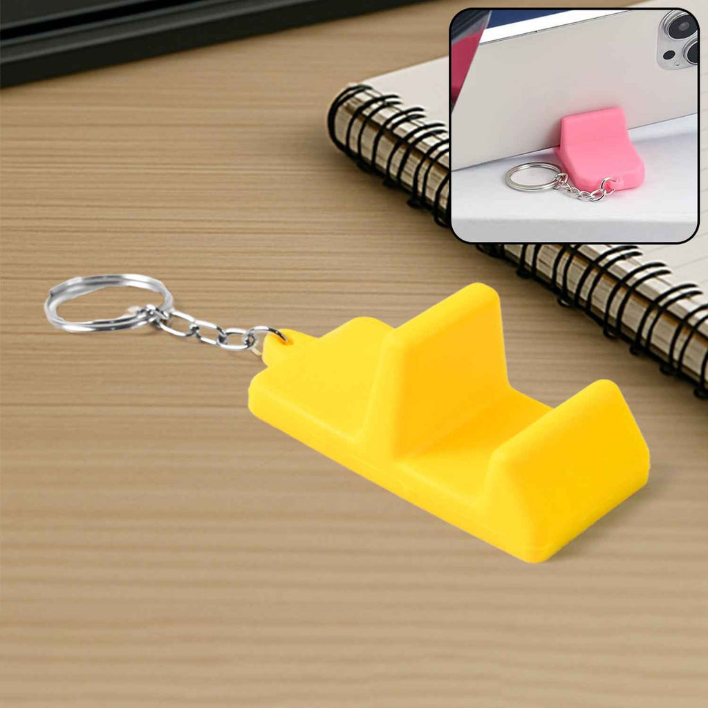 Plastic 2-in-1 Mobile Stand Keychain (1 Pc)