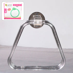 PremiumAV PremiumAV Unbreakable ABS Square Towel Ring Wall Mounted Stand / Holder (1 Pc) –  