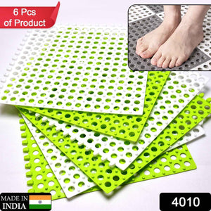 Bath Anti Slip Mat Used while bathing and toilet purposes to avoid slippery floor surfaces. (Pack Of 6)