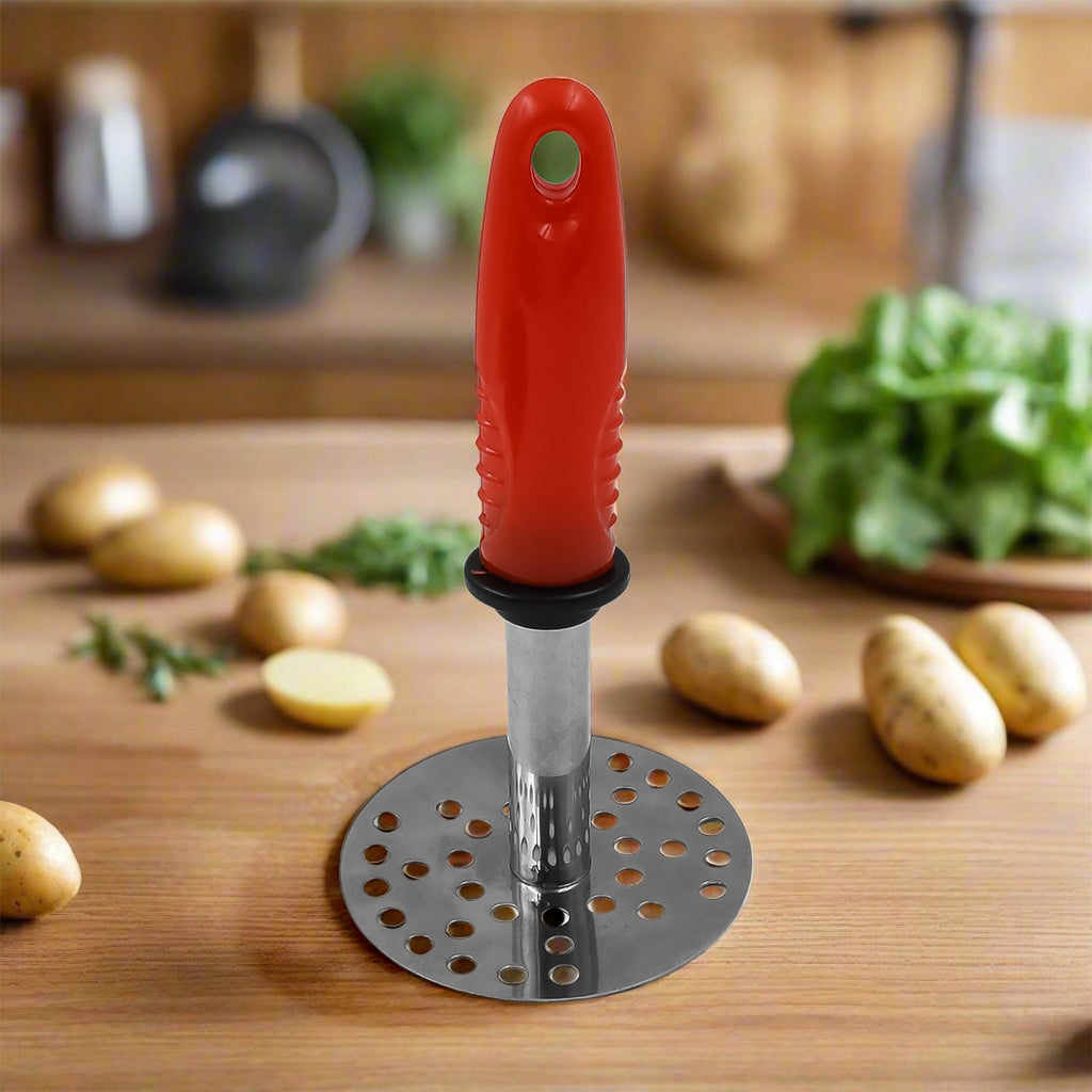 PremiumAV PremiumAV High Grade Stainless Steel Potato Masher Paubhaji / Pav Bhaji Masher with Plastic handle (1 Pc) –  