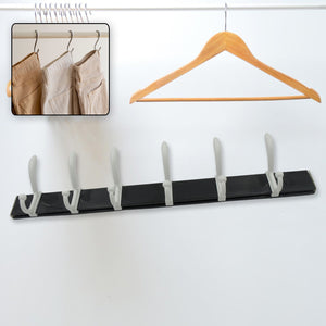 PremiumAV Cloth hanger, Wall Door Hooks Rail for Hanging Clothes for Hanging Hook Rack Rail, Extra Long Coat Hanger Wall Mount for Clothes, Jacket, Ha  - PremiumAV