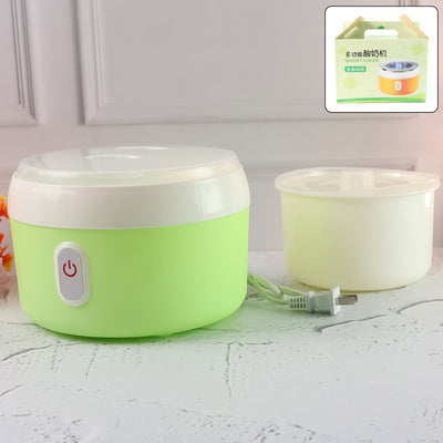 Green Electric Yogurt Maker used in all kinds of household and kitchen places for making yoghurt.