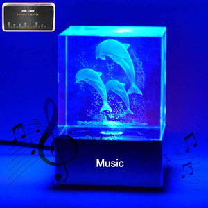 3D Mix Design LED Light Base With Speaker (1 Pc / B Grade)
