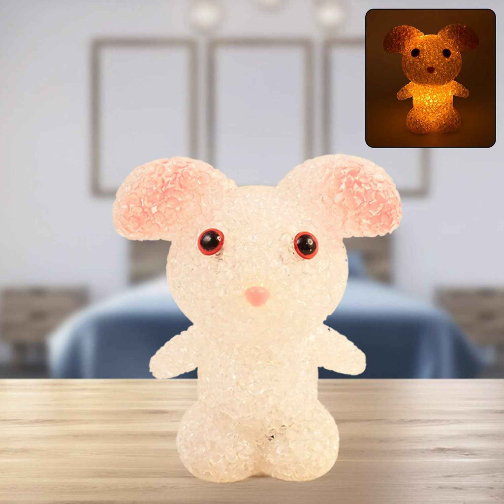 Crystal LED Night Light Lamp – Cute Glowing Animal Decorative Light (1 Pc)