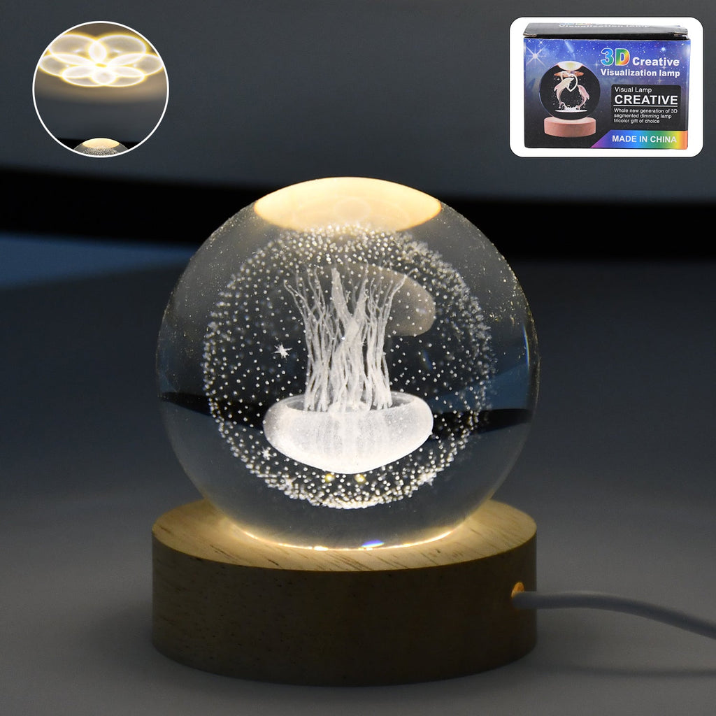 PremiumAV PremiumAV Mushroom 3D Crystal Ball lamps With Base (1 Pc) –  