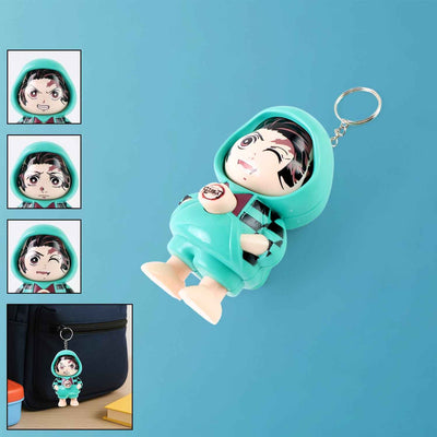 Cartoon Character Design Cute Action Figure Keychain (Mix  Design & 1 Pc)