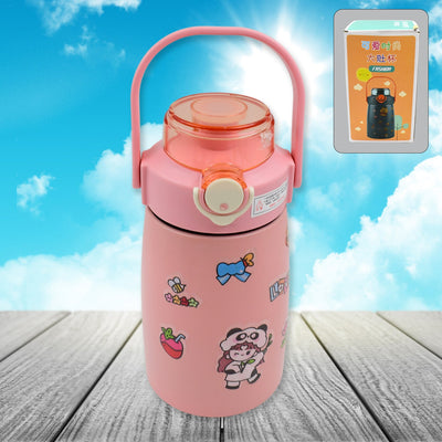 PremiumAV Stainless Steel Vacuum Insulated Water Bottle with Handle & Sticker (700 ML)