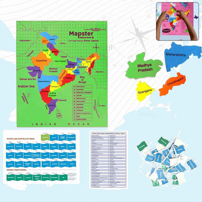 Aditi Mapster India Map EVA Foam Puzzle Set