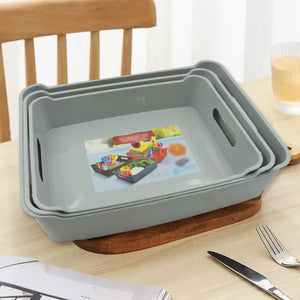 PremiumAV PremiumAV Multipurpose Organising & Storage Plastic Tray,  Fruit & Vegetable/ Multi Purpose Tray, Organizer for Kitchen, Countertop, Cabinet, Bathroom 