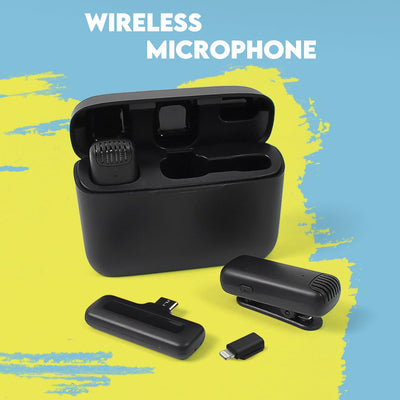 PremiumAV Wireless Microphones, Collar Mic for All Smart Phone / Type-C  (1 Set)