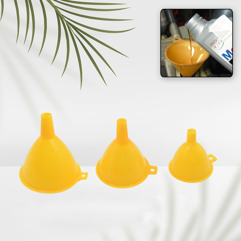 PremiumAV PremiumAV Multipurpose Funnel 3 Size Small , Medium & Big Plastic Funnel For kitchen and laboratory Use (3 Pc Set) –  