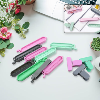 PremiumAV 12 Pieces Food Clips, Plastic Food Bag Clips Reusable Bag Clips for Food Storage Colorful Sealing Clips for Snack, Coffee, Home, Kitchen, Tr