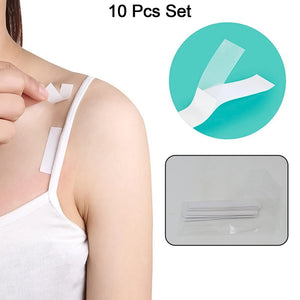 PremiumAV Waterproof Anti-Skid Transparent Medical Tape for Lingerie (10 Pcs Set)  clear - PremiumAV