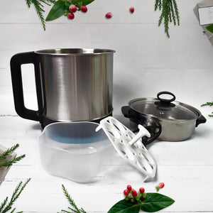 PremiumAV PremiumAV Soup Pot with Lid, Stainless Steel Multi Cooker Kettle (800W / 2.5 Ltr.) –  