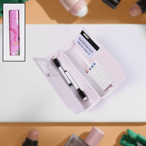 PremiumAV PremiumAV 8 in 1 Compass Box, Geometry Box 2 Compartment, Pencil Box with 1 Calculator, 1 Mirror, 2 in 1 Marker Pen –  