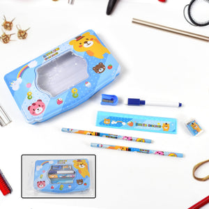 PremiumAV PremiumAV Cartoon Metal Compass Box for Kids with Stationery (6 Pc Set) –  