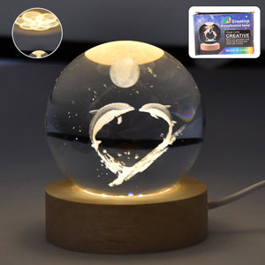 PremiumAV PremiumAV Fish 3D Crystal Ball lamps With Base (1 Pc) –  