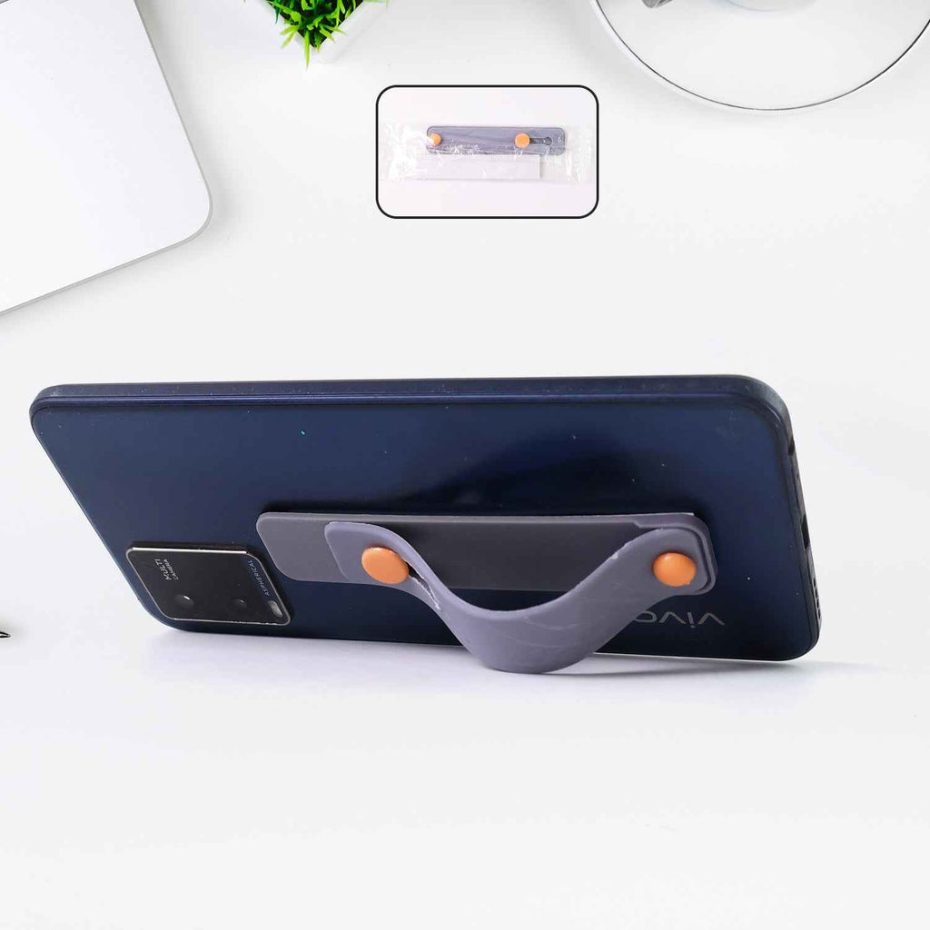 Dark Grey Phone Loop Finger Holder, Phone Grip Straps Silicone Phone Finger Strap (1 Pc)