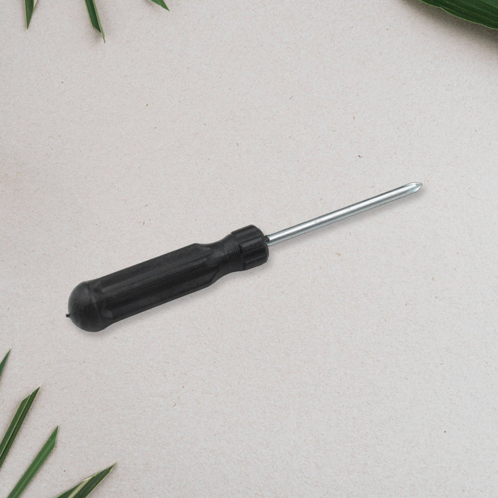 PremiumAV PremiumAV Small Pocket Size Slotted Cross Head Flat Magnetic Screwdriver, Small Slotted Screwdriver Flat Head with Black Handle for Small Appliances ( 
