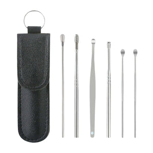 PremiumAV PremiumAV 15036 6-in-1 Ear Wax Cleaner- Resuable Ear Cleaning Tools Leather Pouch –  