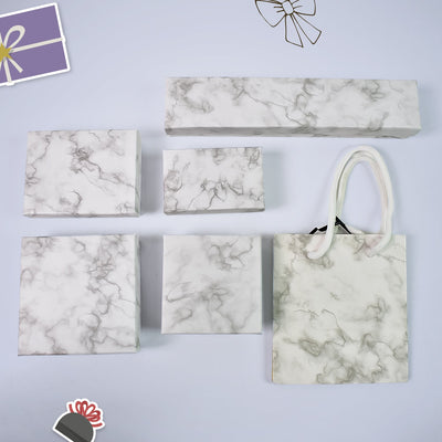 Cardboard Jewelry Boxes Gift Case Small Paper Jewelry Gift Boxes (7 Pcs Set / Mix Size)