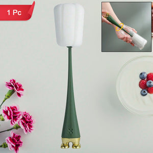 PremiumAV PremiumAV Multifunctional Silicone Bottle Cleaning Foam Brush with Plastic Long Handle (1 Pc) –  