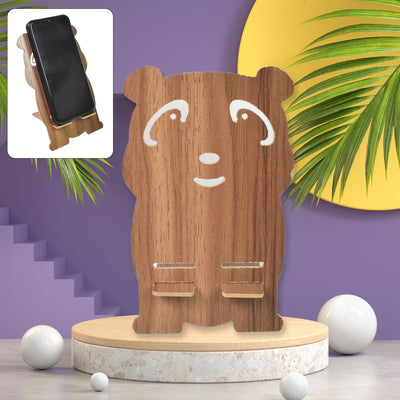 PremiumAV Wooden Cartoon Shape Design Mobile Stand  (1 Pc)