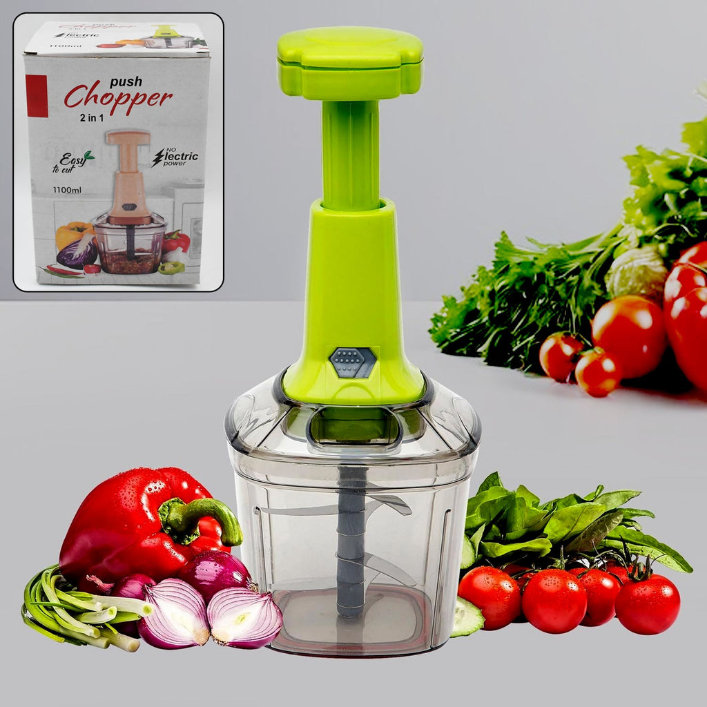PremiumAV PremiumAV 2in1 Press Vegetable Choppers for Kitchen (1100 ML) –  