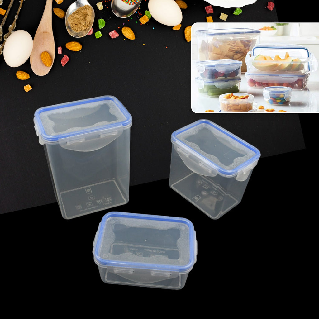 PremiumAV PremiumAV Kitchen Storage Container Set with Food Grade Plastic and Air Seal Lock Lid for Storage of Grocery, Spices, Dry fruits Use For Home, Office, 