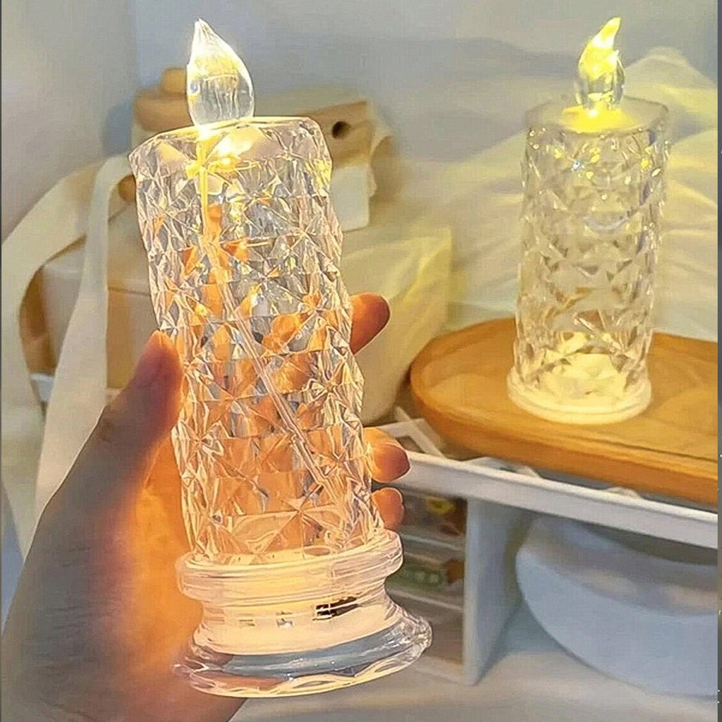 Rose Candles for Home Decoration, Crystal Candle Lights