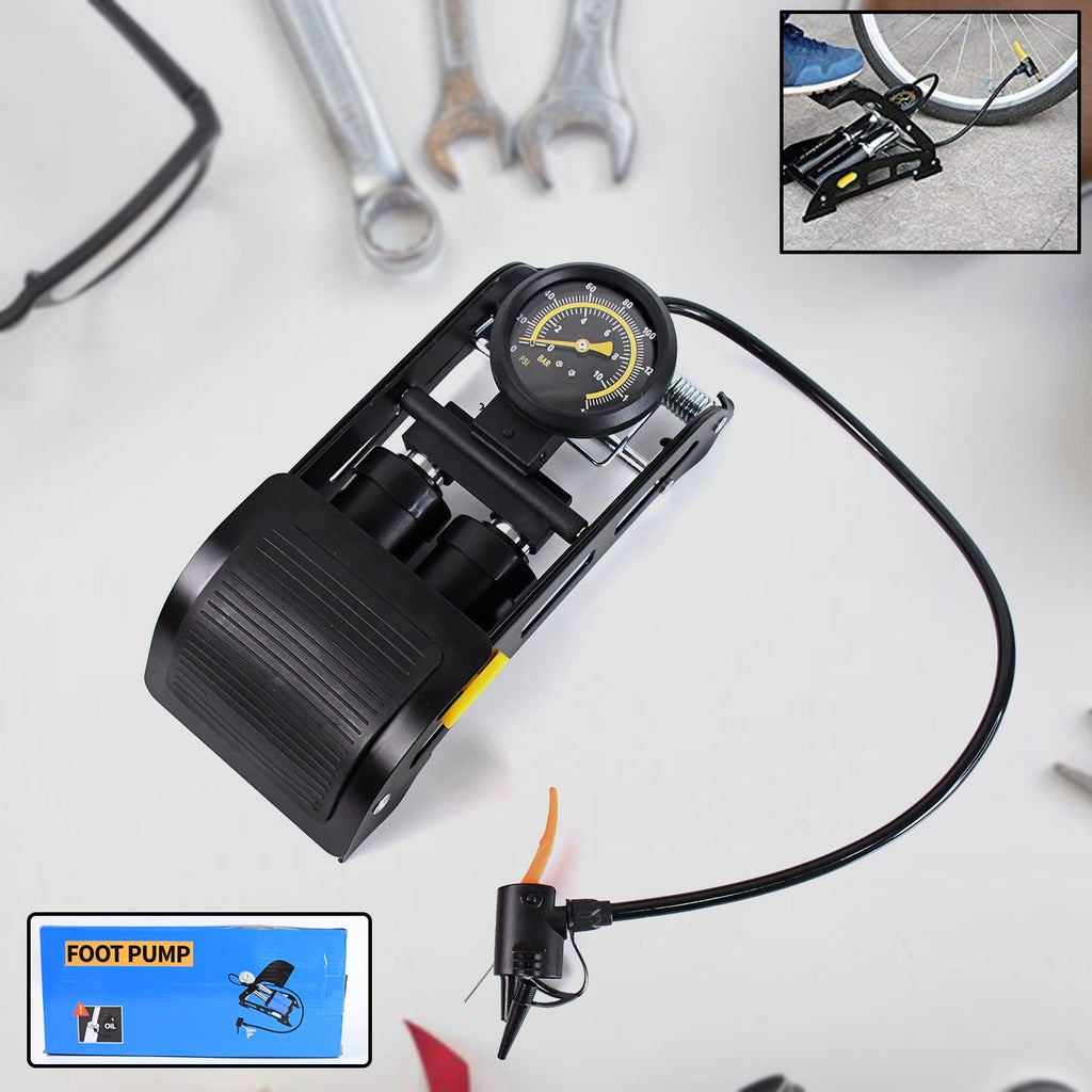 PremiumAV PremiumAV Portable High Pressure Foot Air Pump Compressor for Car and Bike –  