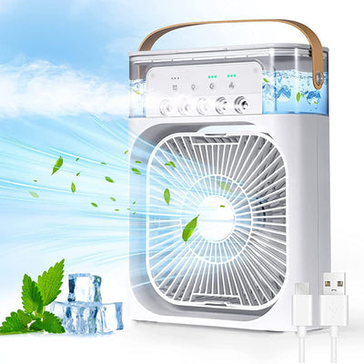 PremiumAV Portable Air Conditioner Fan 7 Color Changing Light (Big / 1 Pc)