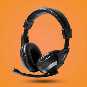 Wired Headset with Adjustable Headband & Noise-Isolating Mic Set